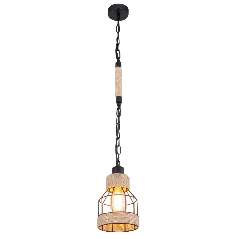 Globo HALIA Hängeleuchte Braun, Schwarz, 1-flammig main product photo