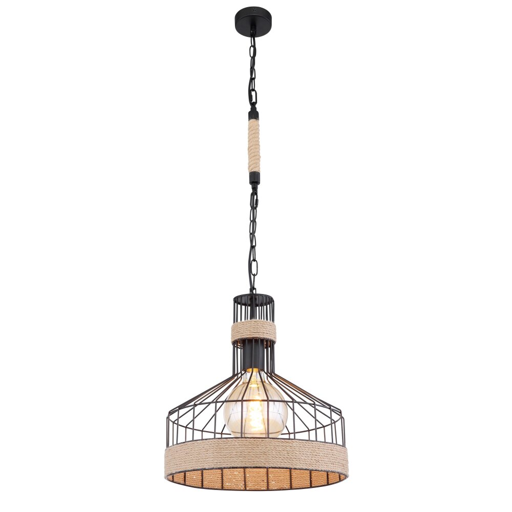 Globo HALIA Hängeleuchte Braun, Schwarz, 1-flammig main product photo