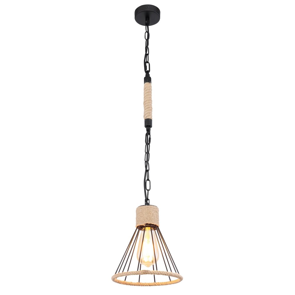 Globo HALIA Hängeleuchte Braun, Schwarz, 1-flammig main product photo