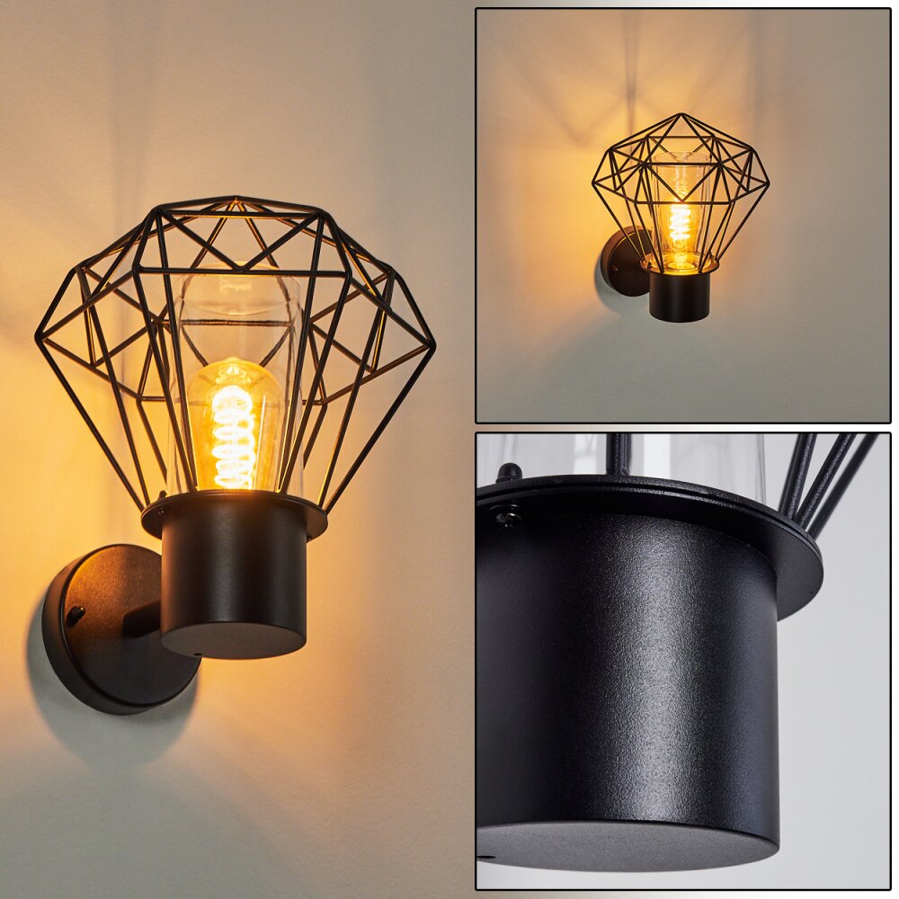 Solda Außenwandleuchte Schwarz, 1-flammig main product photo