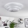 Roseto Deckenleuchte LED Transparent, Klar, Weiß, 1-flammig, Fernbedienung