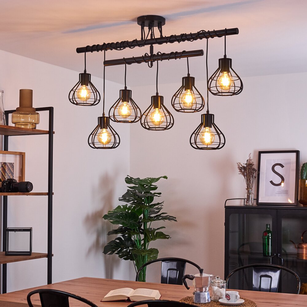 Gainsville Deckenleuchte Schwarz, 7-flammig main product photo