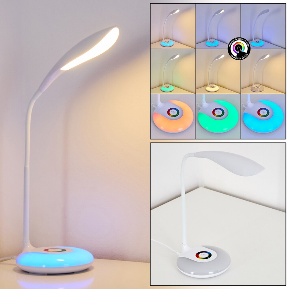 Paphos Tischleuchte LED Weiß, 1-flammig, Farbwechsler main product photo