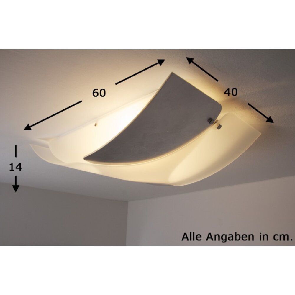 Sil Lux Baltimora Deckenleuchte Edelstahl, Weiß, 2-flammig main product photo