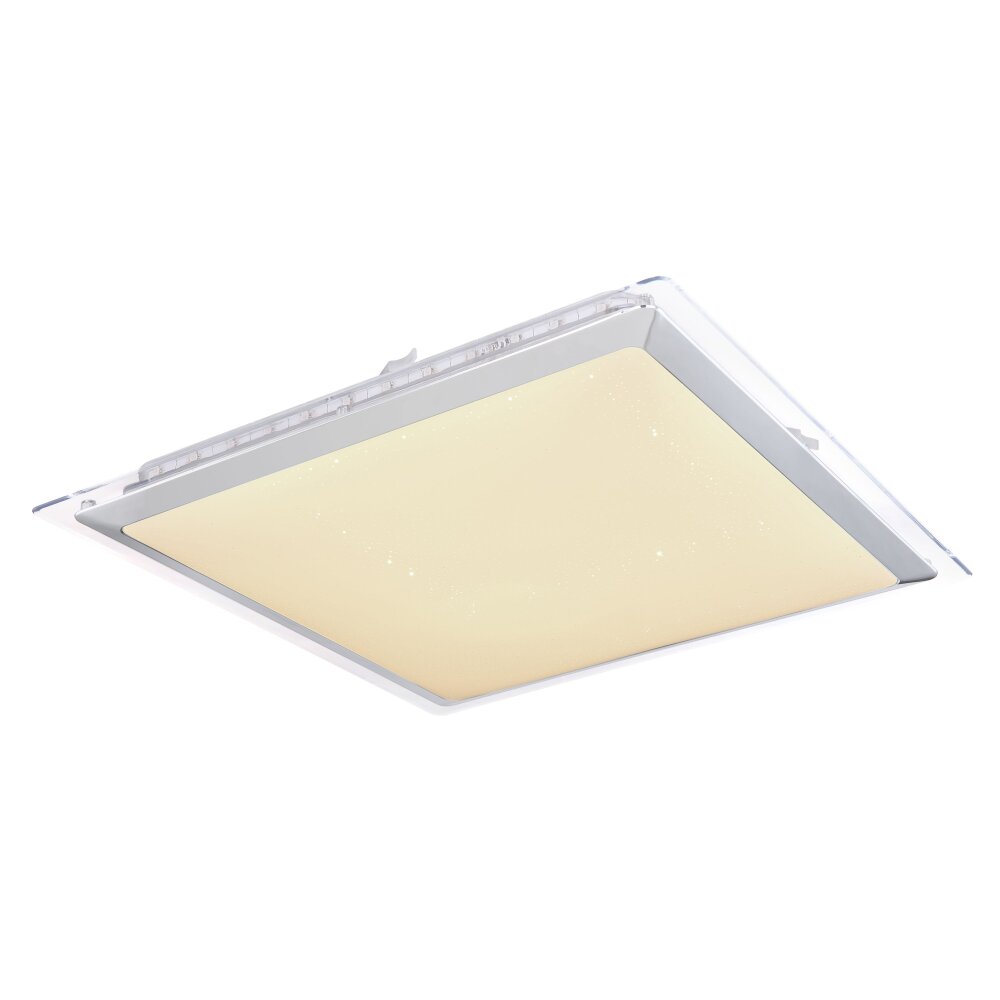 Globo RENA Deckenleuchte LED Nickel-Matt, Weiß, 1-flammig, Fernbedienung, Farbwechsler main product photo