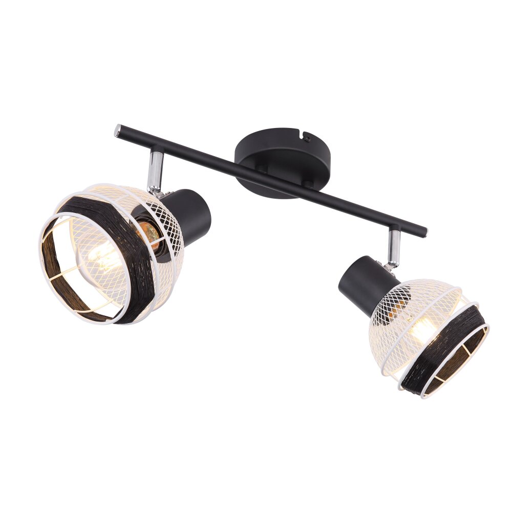 Globo GRIDDY Strahler Schwarz, 2-flammig main product photo