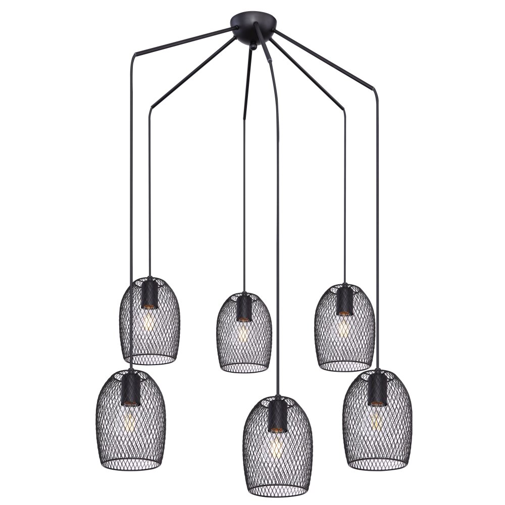 Globo DOPS Hängeleuchte Schwarz, 6-flammig main product photo