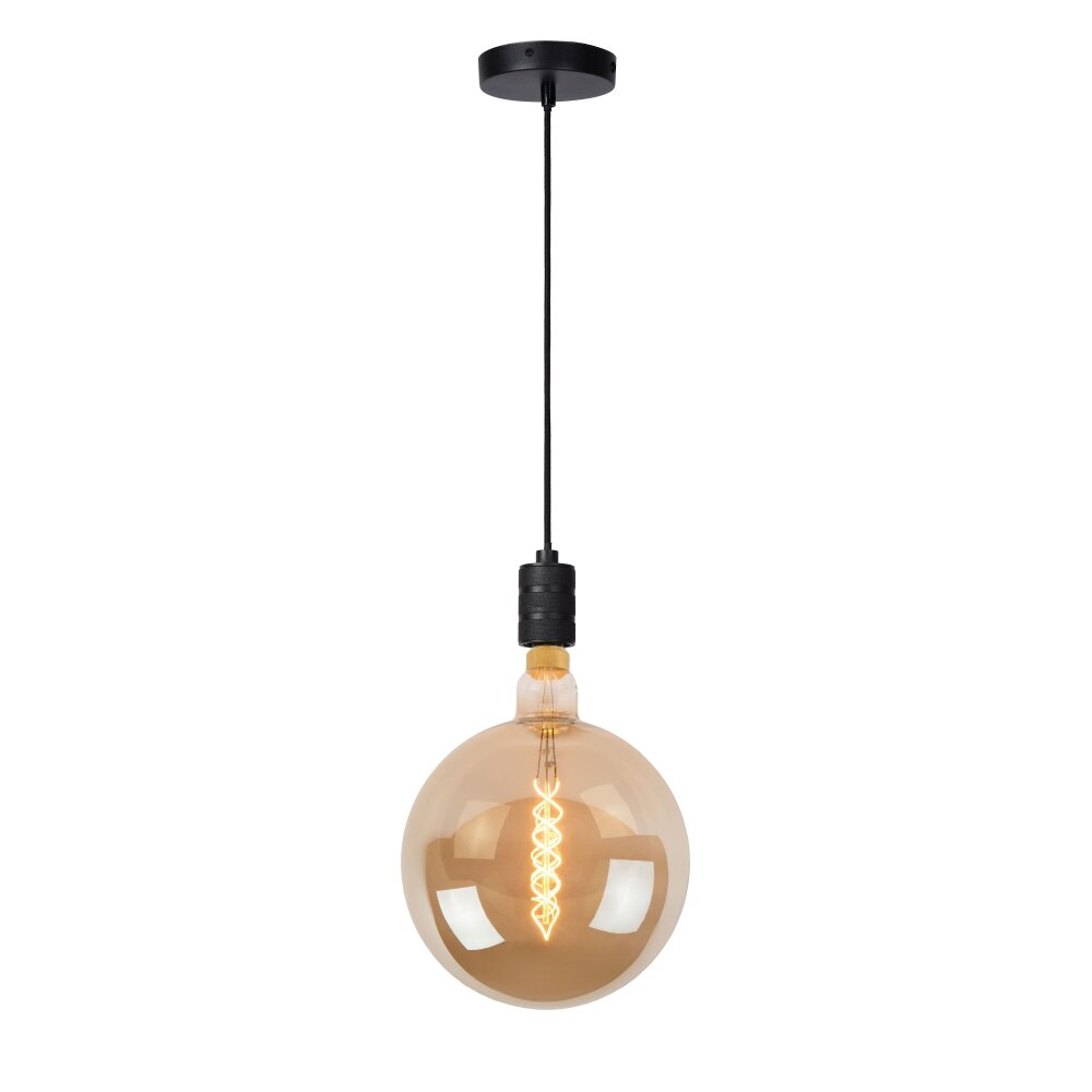 Lucide JOVA Pendelleuchte Schwarz, 1-flammig main product photo