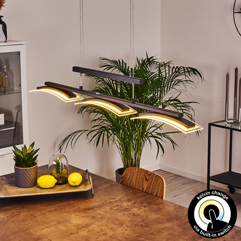 Bolonda Pendelleuchte LED Schwarz, 3-flammig main product photo