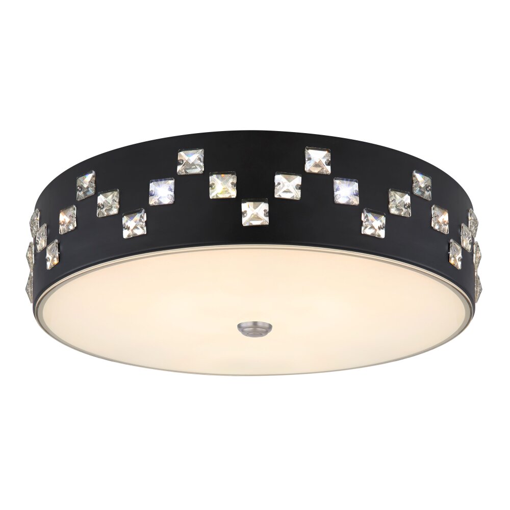 Globo ABELIA Deckenleuchte LED Schwarz, 1-flammig main product photo