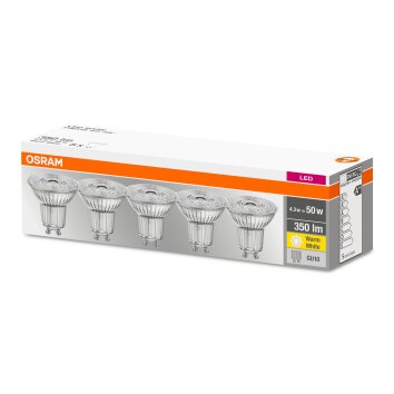 Osram 5er Set LED GU10 4,3 Watt 2700 Kelvin 350 Lumen