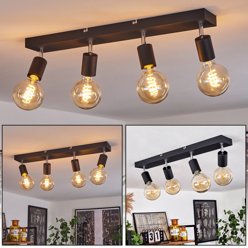 Tulla Deckenleuchte Schwarz, 4-flammig main product photo