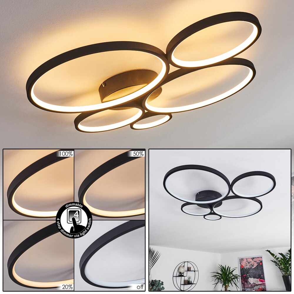 Rodekro Deckenleuchte Schwarz, 1-flammig main product photo