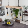 Hautahi Pendelleuchte Holz hell, Schwarz, 4-flammig
