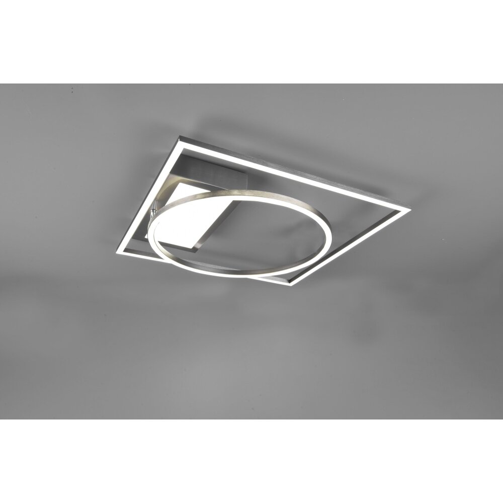 Trio Leuchten Downey Deckenleuchte LED Nickel-Matt, 1-flammig, Fernbedienung main product photo