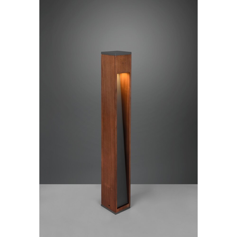 Trio Leuchten Canning Wegeleuchte Holz dunkel, Nickel-Matt, 1-flammig main product photo