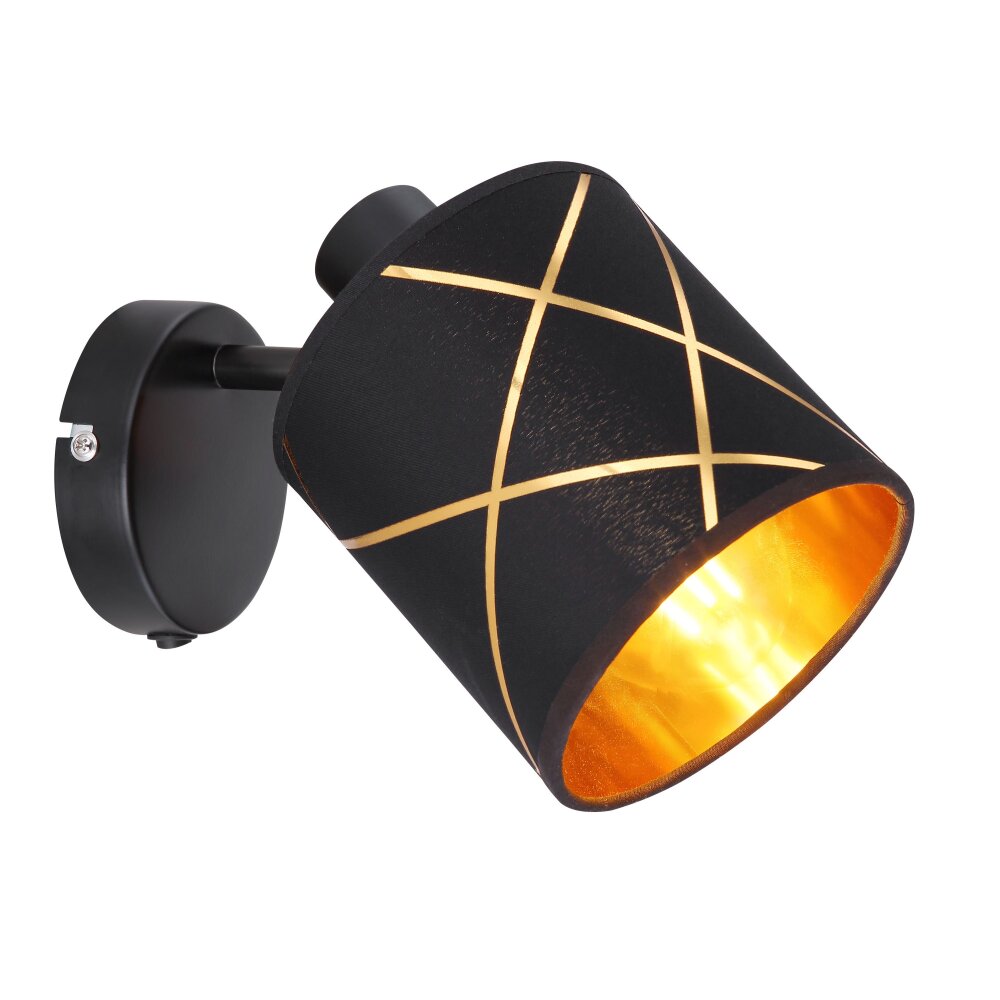 Globo BEMMO Wandleuchte Schwarz, 1-flammig main product photo