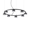 Ideallux MINOR Pendelleuchte Schwarz, 8-flammig