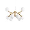 Ideallux NODI Pendelleuchte Messing, 9-flammig