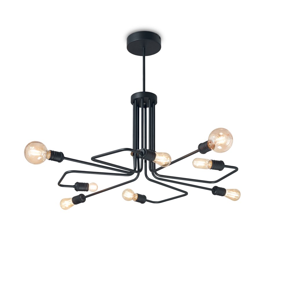 Ideallux TRIUMPH Pendelleuchte Schwarz, 8-flammig main product photo