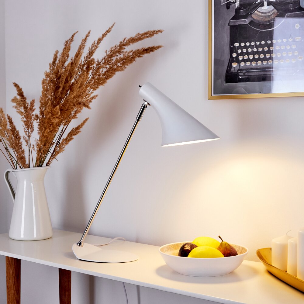 Corralcay Tischleuchte Chrom, Weiß, 1-flammig main product photo