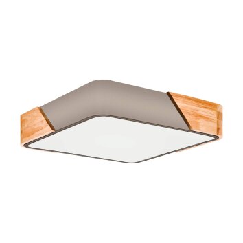 Eglo GRIMALDINO Deckenleuchte Holz hell, Taupe, 2-flammig