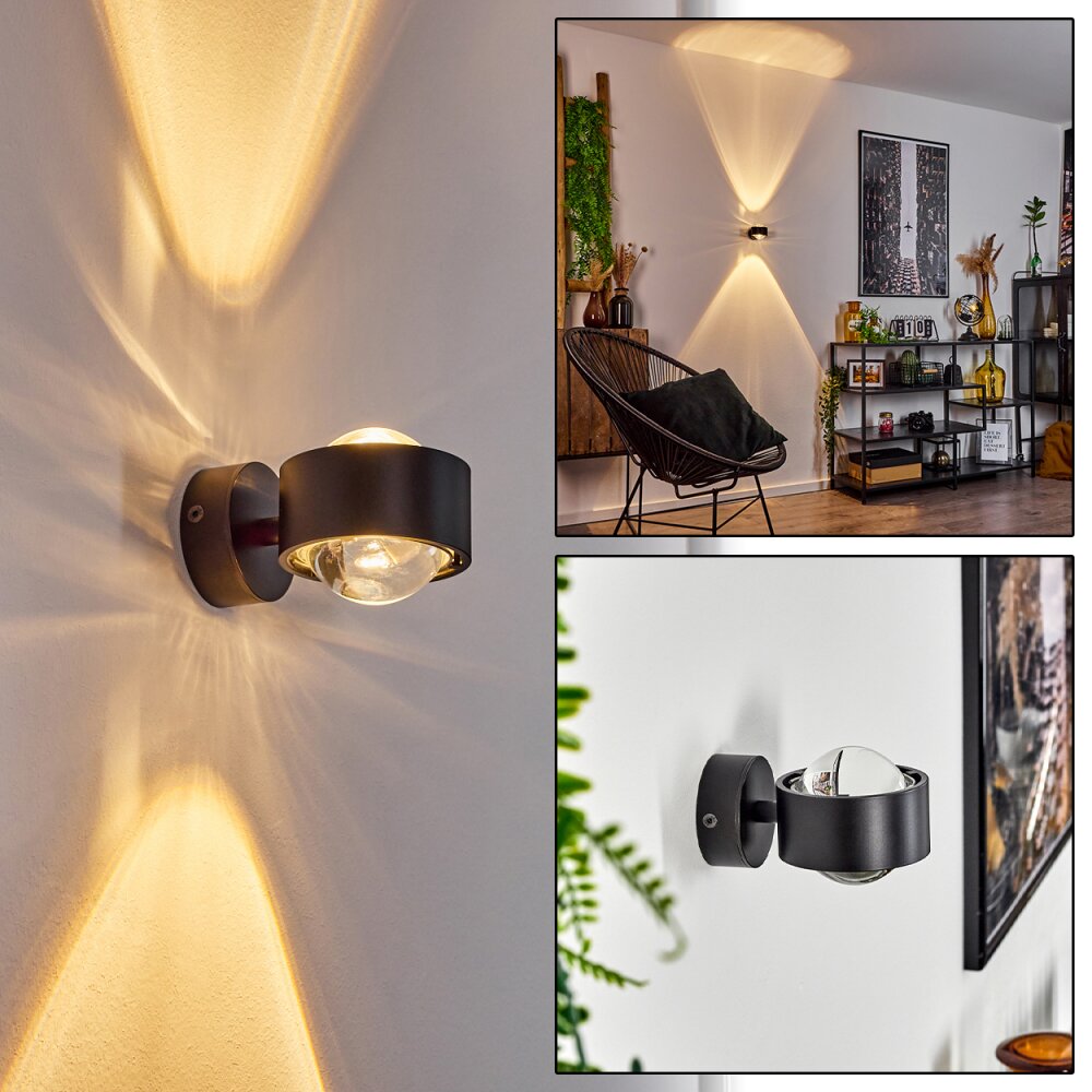 Sapri Wandleuchte Schwarz, 1-flammig main product photo