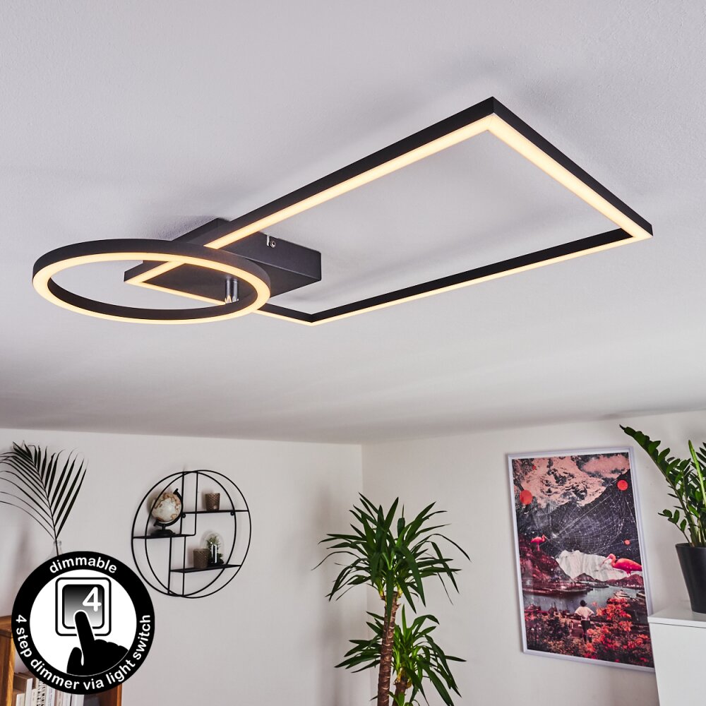 Moya Deckenleuchte LED Schwarz, 1-flammig main product photo