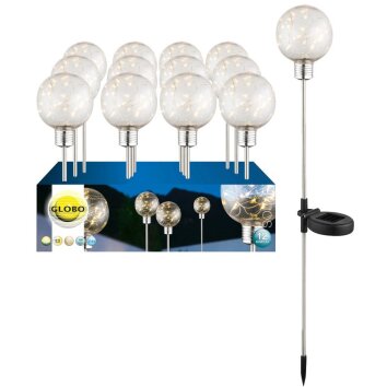 Globo MIMO 12er Set Solarleuchte LED Klar, 20-flammig