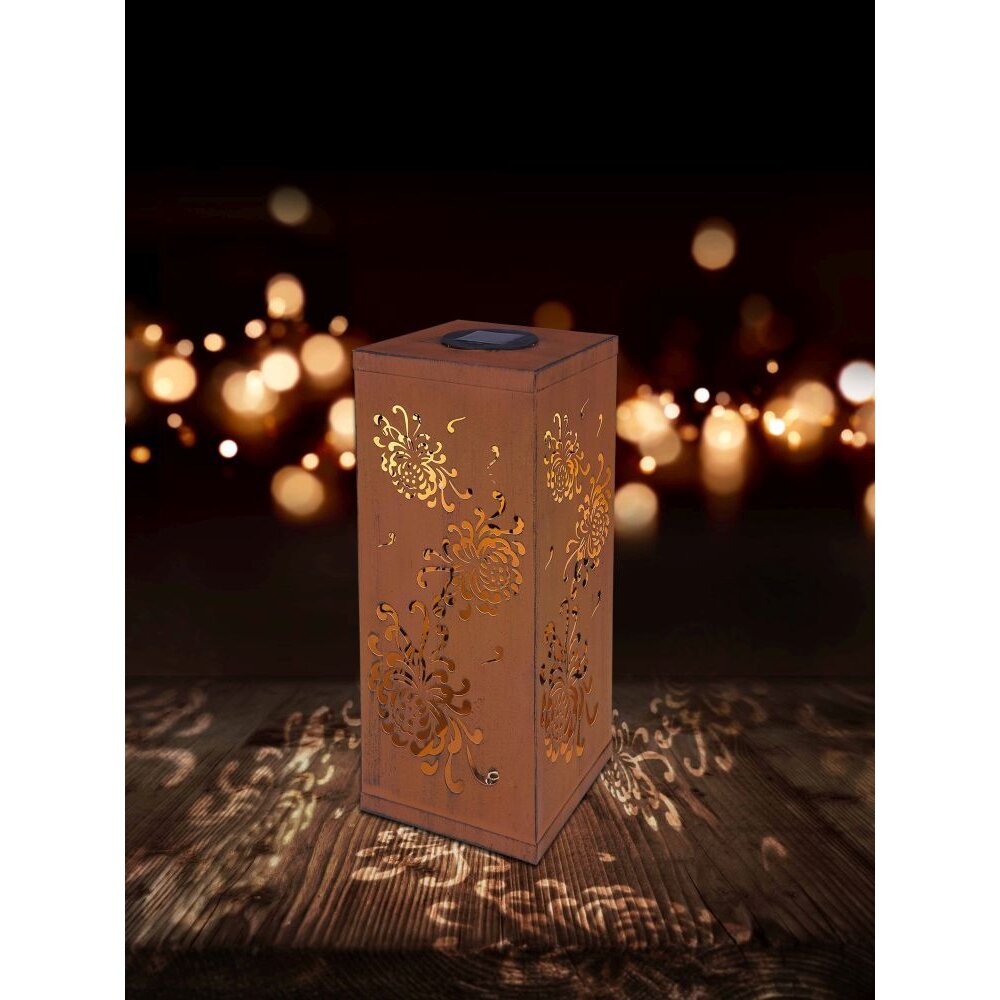 Globo REX Solarleuchte LED Rostfarben, 1-flammig main product photo