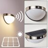 Basra Solarleuchte LED Chrom, 1-flammig