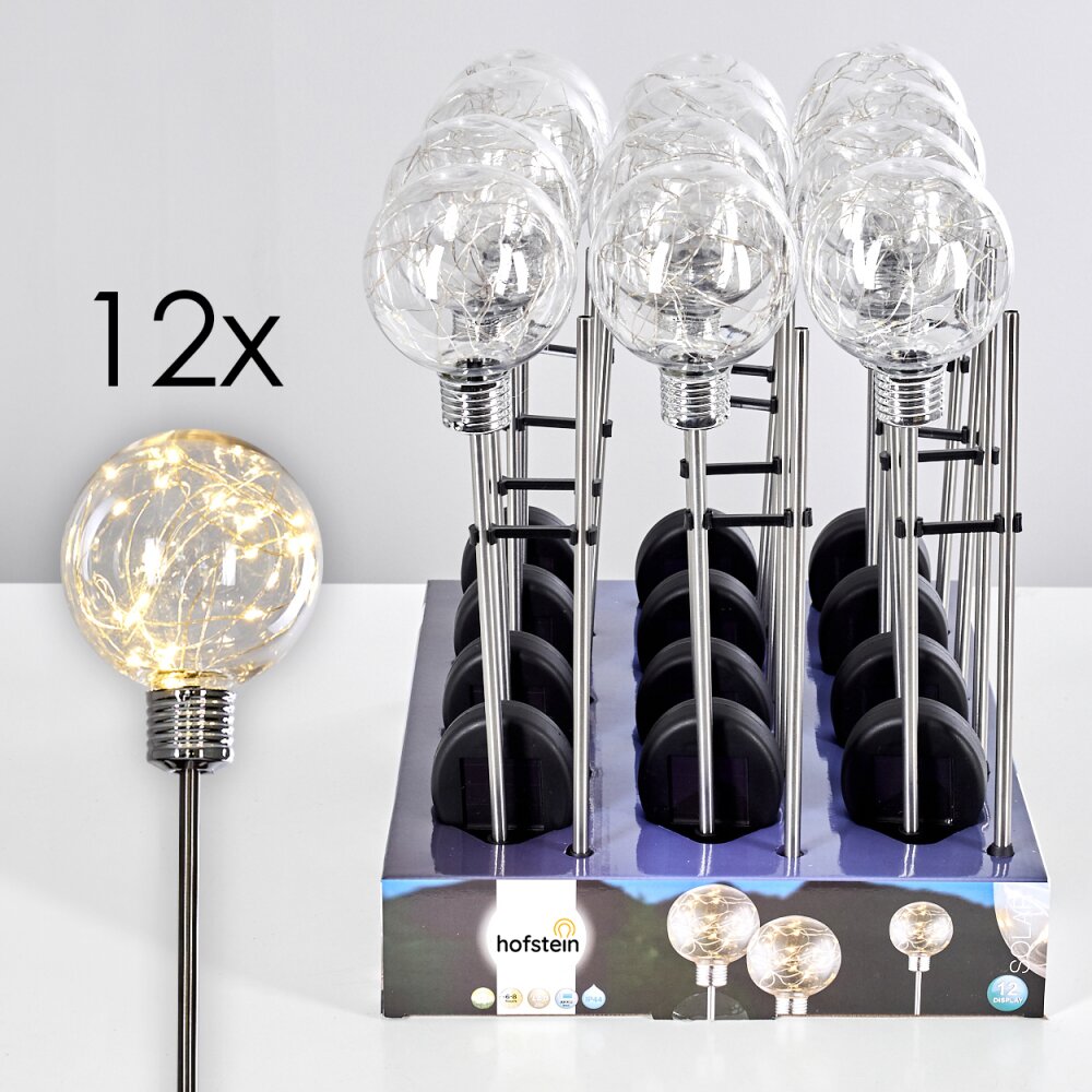 Hilda Solarleuchte 12er-Set LED Chrom, 20-flammig main product photo