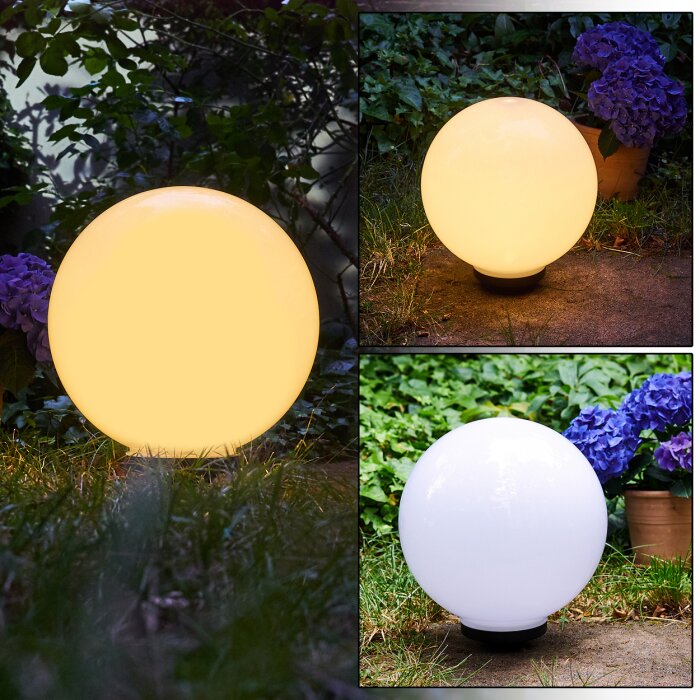 Campinas Solar-Kugelleuchte LED Schwarz, Weiß H3368084 | lampe-shop.ch