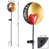 Lodz Solarleuchte LED Rot, Schwarz-Gold, 1-flammig