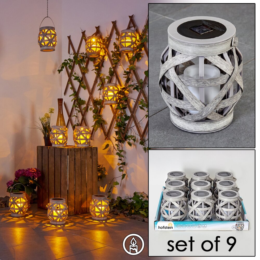 Roanoke 9er Set Solarleuchte LED Grau, 1-flammig main product photo