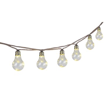 Globo SOLAR Lichterkette LED Braun, 10-flammig