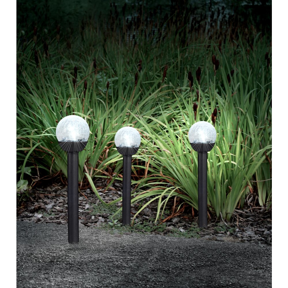 Globo 3er Set Solarleuchte LED Schwarz, 1-flammig main product photo