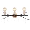Globo NOLE Wandleuchte Schwarz, 3-flammig