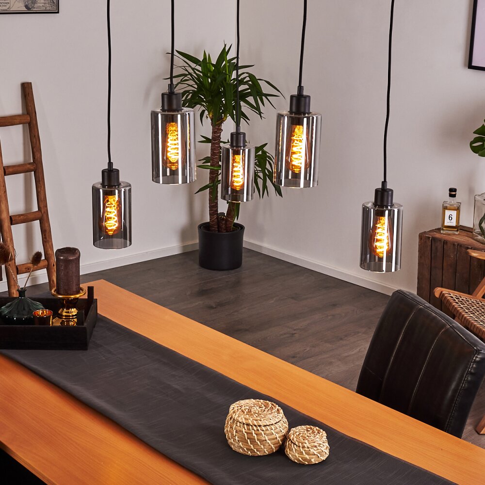 Hunouri Pendelleuchte Schwarz, 5-flammig main product photo