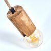 Chapana Pendelleuchte Braun, Holz hell, Schwarz, 3-flammig