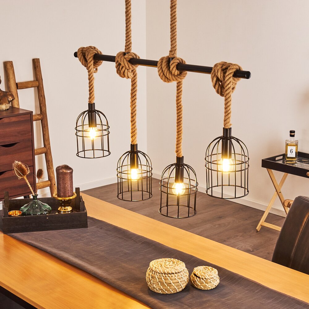 Ayocote Pendelleuchte Braun, Schwarz, 4-flammig main product photo