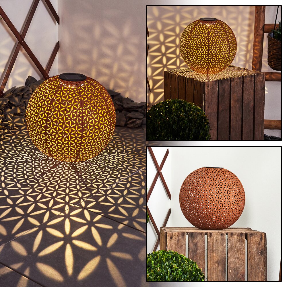 Samoao Solarleuchte LED Rostfarben, Schwarz, 1-flammig main product photo