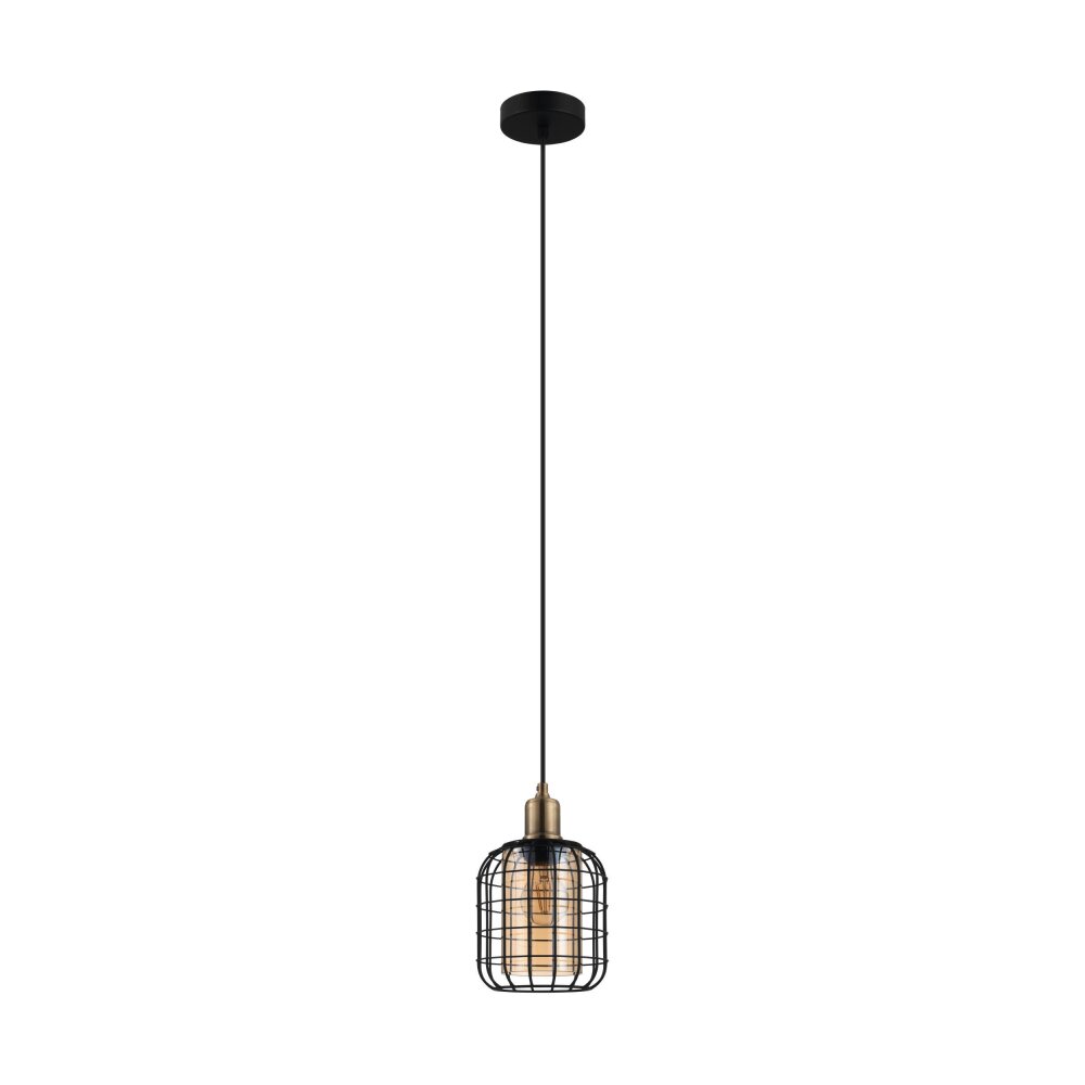 Eglo Leuchten CHISLE Hängeleuchte Brüniert, Schwarz, 1-flammig main product photo