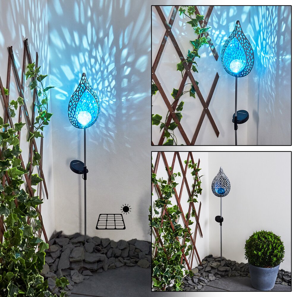 Rovinj Solarleuchte LED Blau, Silber, 1-flammig main product photo
