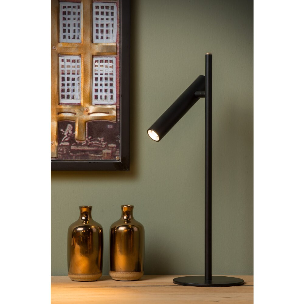 Lucide PHILON Tischlampe LED Schwarz, 1-flammig main product photo