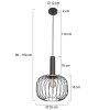 Steinhauer Aureole Pendelleuchte Schwarz, 1-flammig