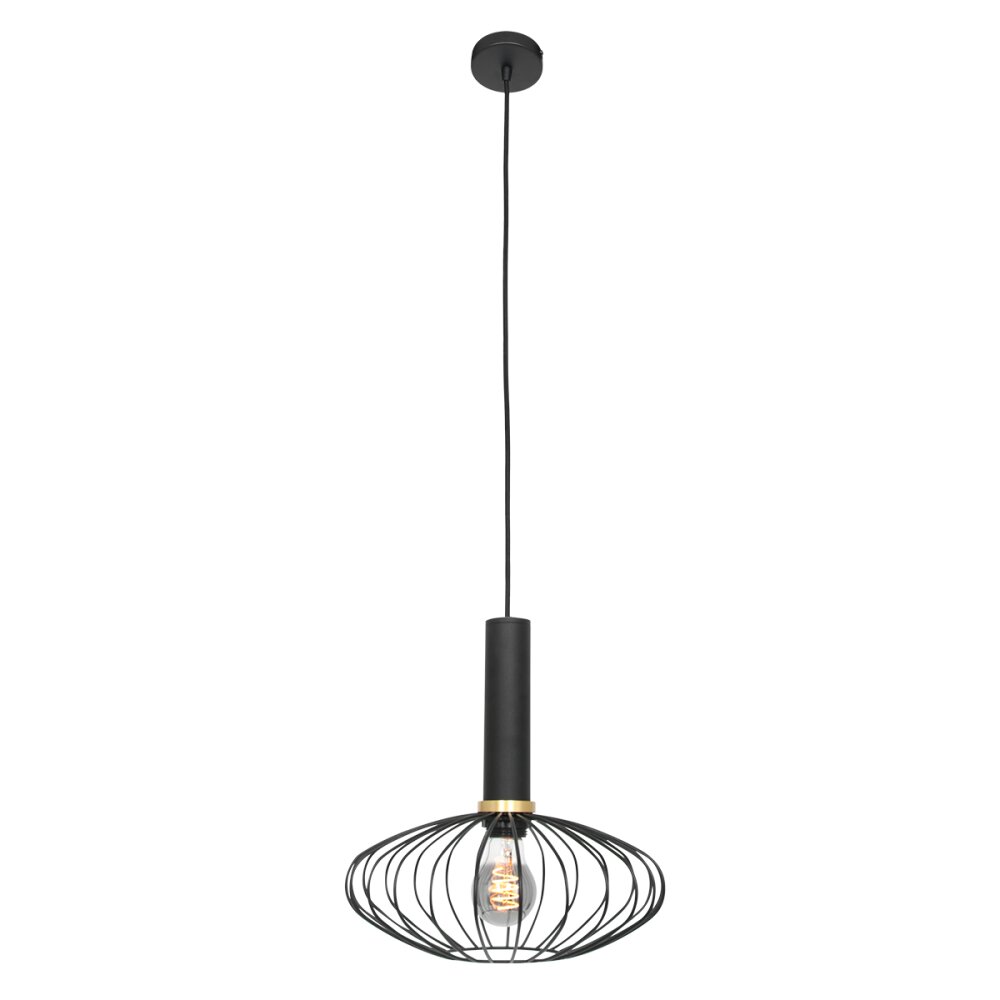 Steinhauer Aureole Pendelleuchte Schwarz, 1-flammig main product photo