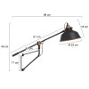 Steinhauer Wandleuchte Gold, Schwarz, 1-flammig