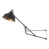 Steinhauer Wandleuchte Gold, Schwarz, 1-flammig
