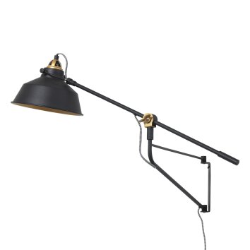 Steinhauer Wandleuchte Gold, Schwarz, 1-flammig